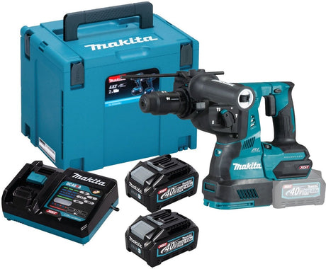 Makita HR004GM201 ledningsfri kombinationshammer 40V 2x 4,0 Ah batteri + oplader...