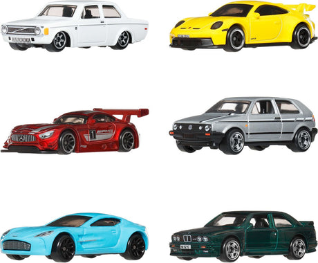 Hot wheels metal legetøjsbiler - sæt med 6 euro stil køretøjer