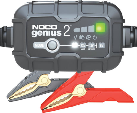 Noco genius 2eu batterioplader - 2 ampere - 6 12 volt - fuldautomatisk - oplader og vedligeholder - vedligeholdelseslader