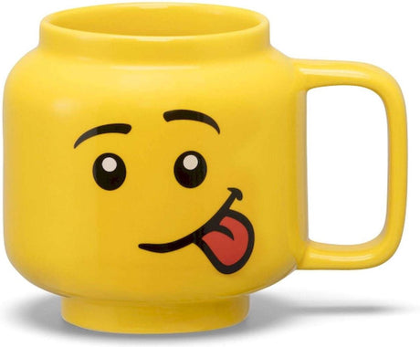 Lego - keramisk krus head silly 255 ml - fajance - gul