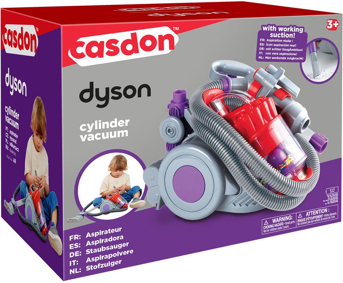 Casdon legetøjsstøvsuger Dyson DC22 med realistisk sug.