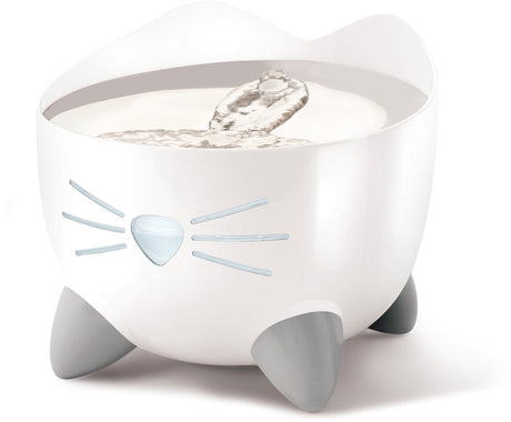 Catit pixi springvand rustfrit stål - katte drikkeskål - ø20x16 cm hvid