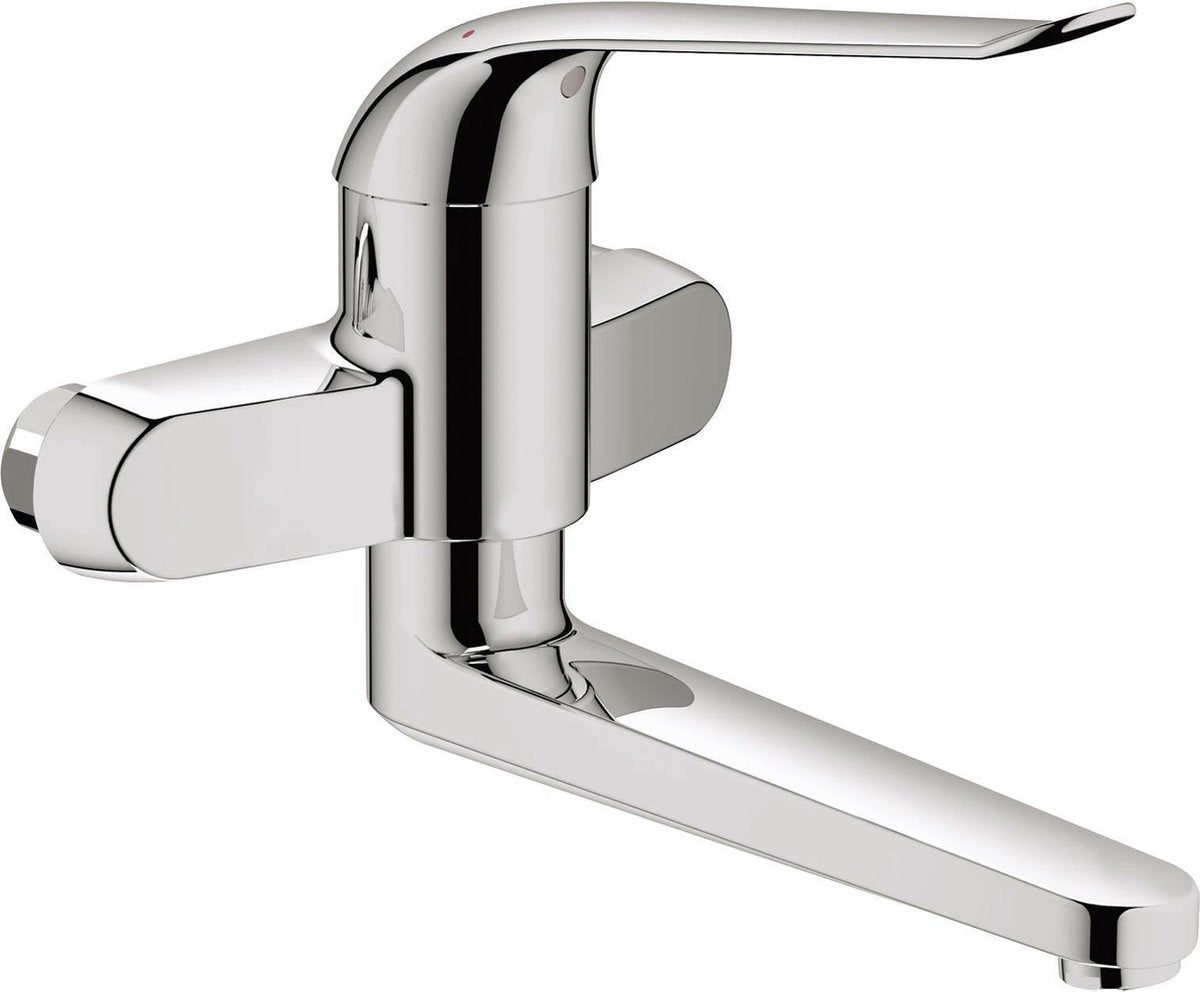 Grohe euro håndvaskarmatur - vægmonteret med kromkobling