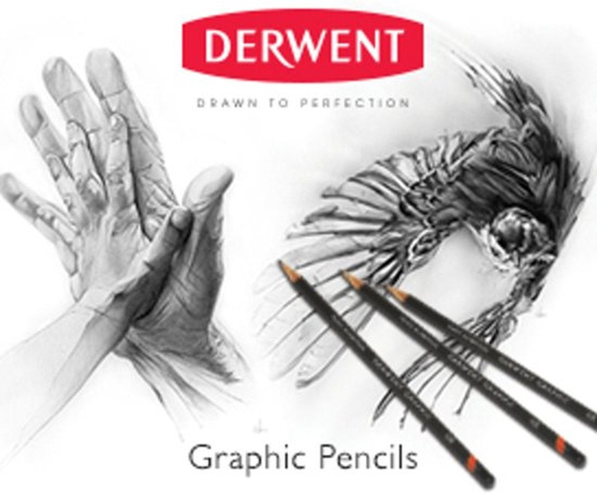Derwent grafiske medium blyanter sæt i assorteret dåse 12 dele