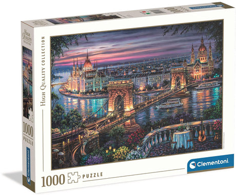 Ty clementoni lights of the donau - puslespil 1000 brikker voksne - samling af høj kvalitet - atmosfærisk puslespil fra 14 år