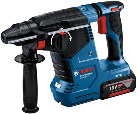 Bosch blauw bosch accu boorhamer gbh 18v-24 c 2x 5.0 ah accu + lader in l-b...