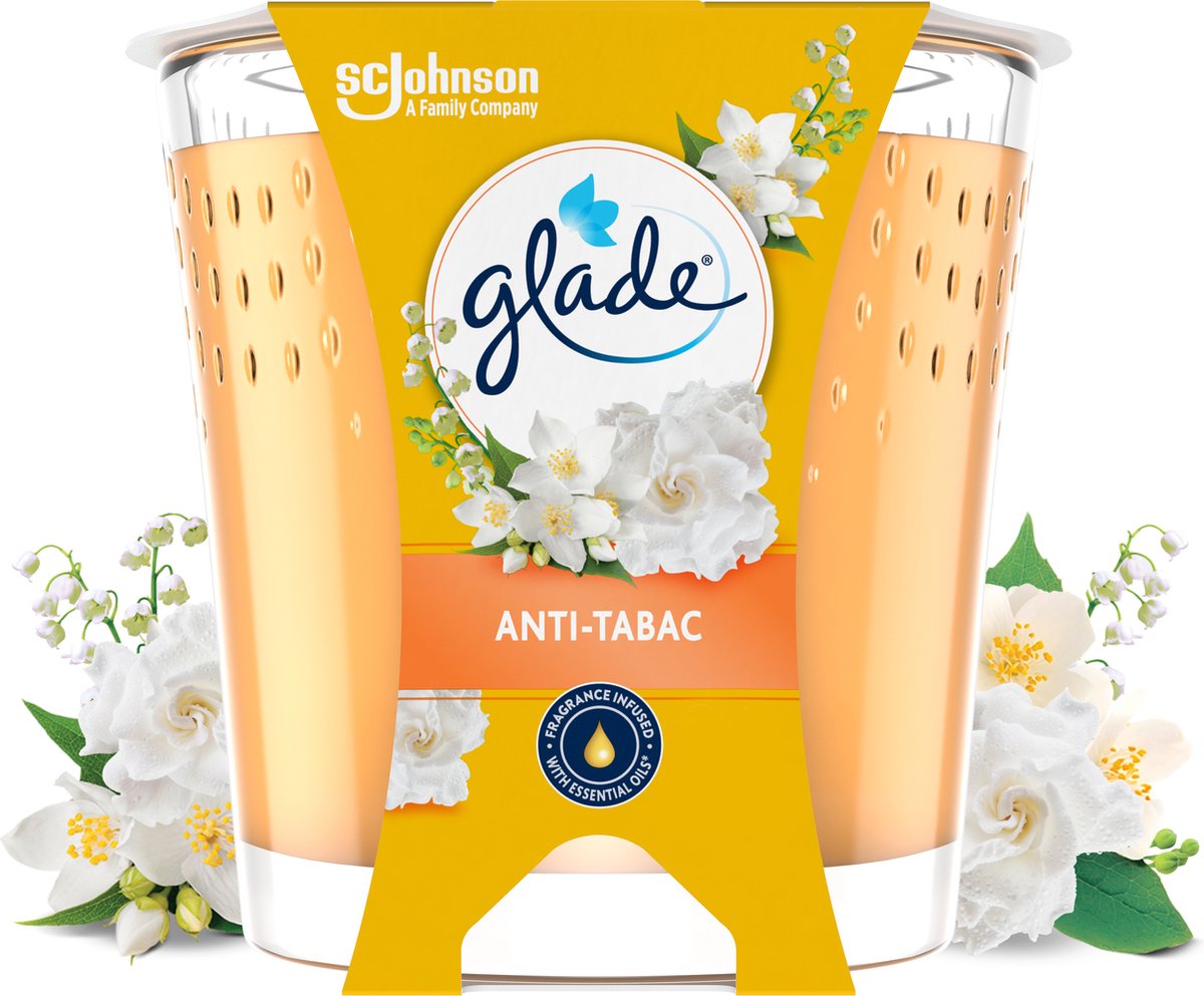 Glade duftlys anti-tabac 100% rapsvoks