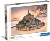 Clementoni - puslespil - 1500 brikker - mont saint-michel rising - puslespil for voksne - samling af høj kvalitet