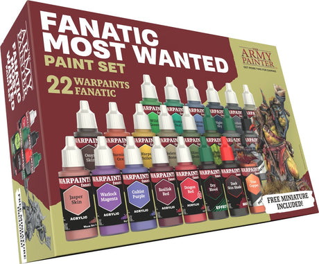 Army maleren, warpaints fanatisk mest eftersøgt 22 x 18 ml akrylmaling, miniature hobbymaling, kvalitetsmaling til miniature wargaming