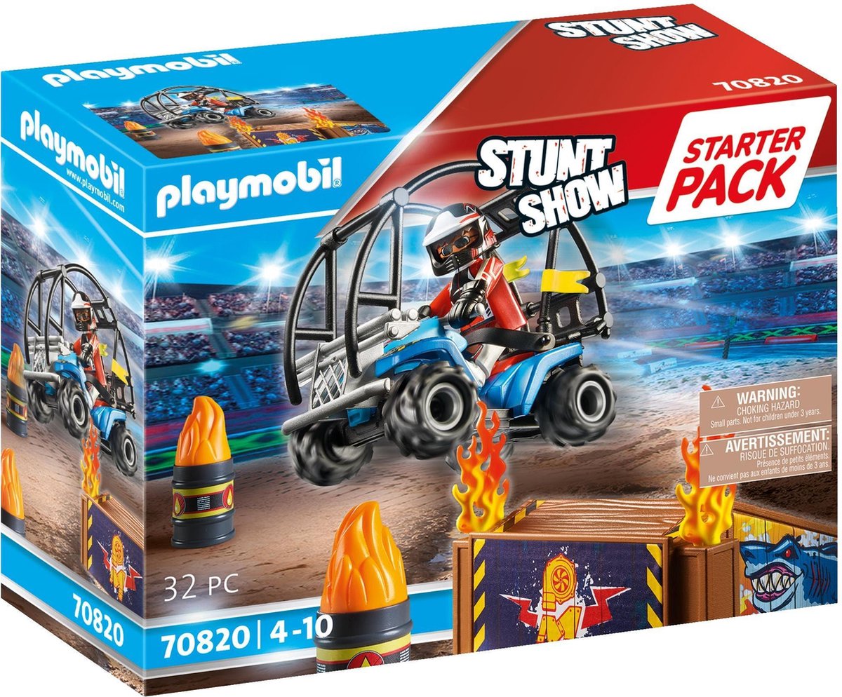 Playmobil startpakke stunt show quad med brandrampe - 70820
