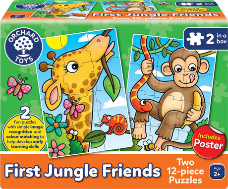 Orchard legetøj - første jungle venner puslespil - jungletema puslespil - 24 puslespilsbrikker - fra 2 år