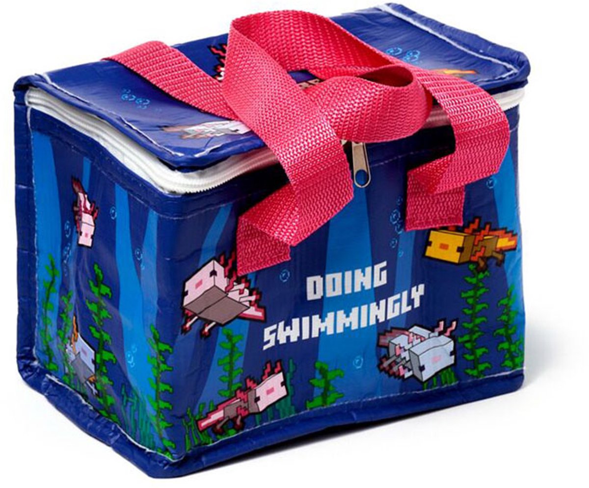 Puckator minecraft axolotl rpet holdbar køletaske madpakke