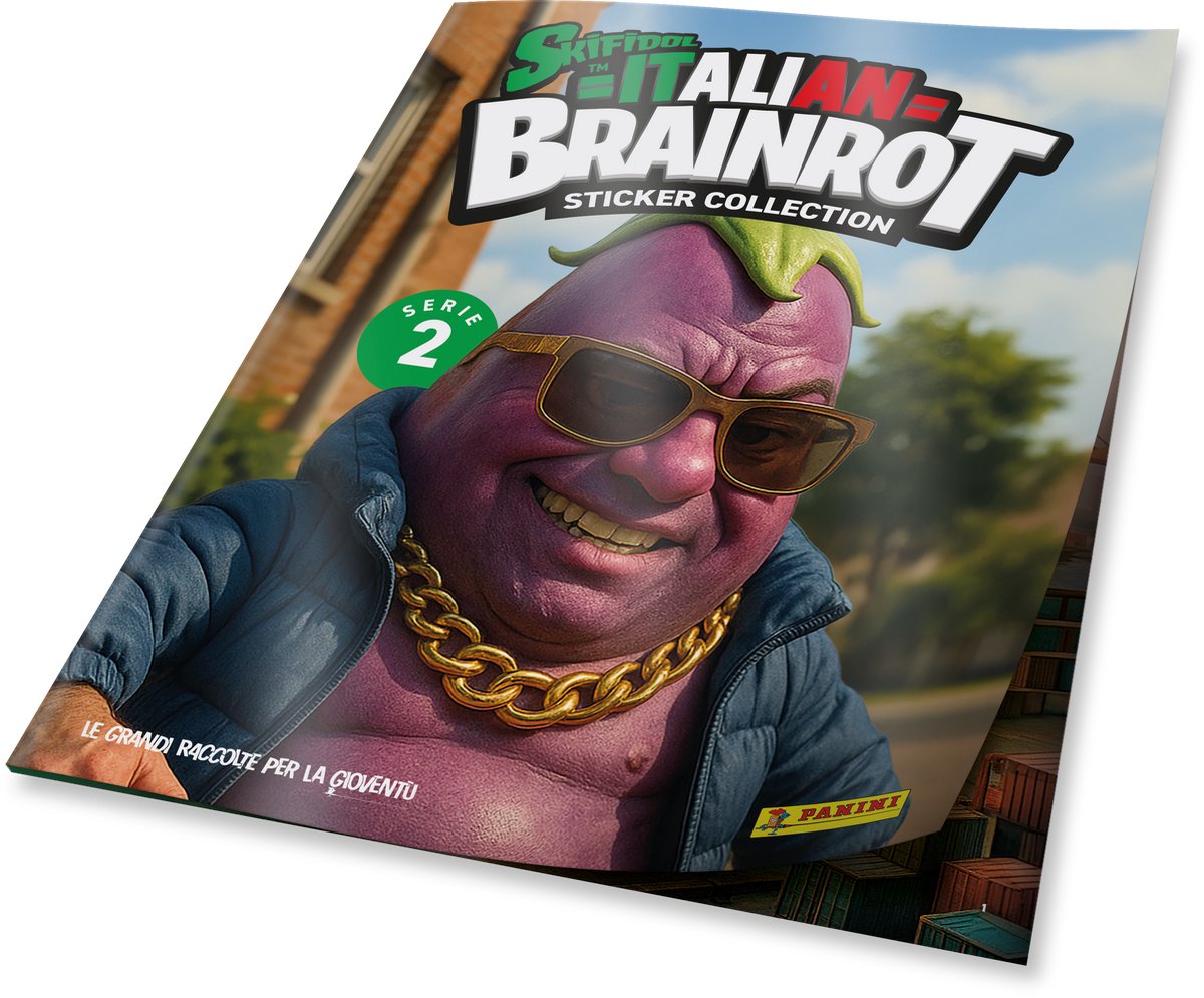 Panini - skifidol italiensk brainrot sticker 2 - startpakke