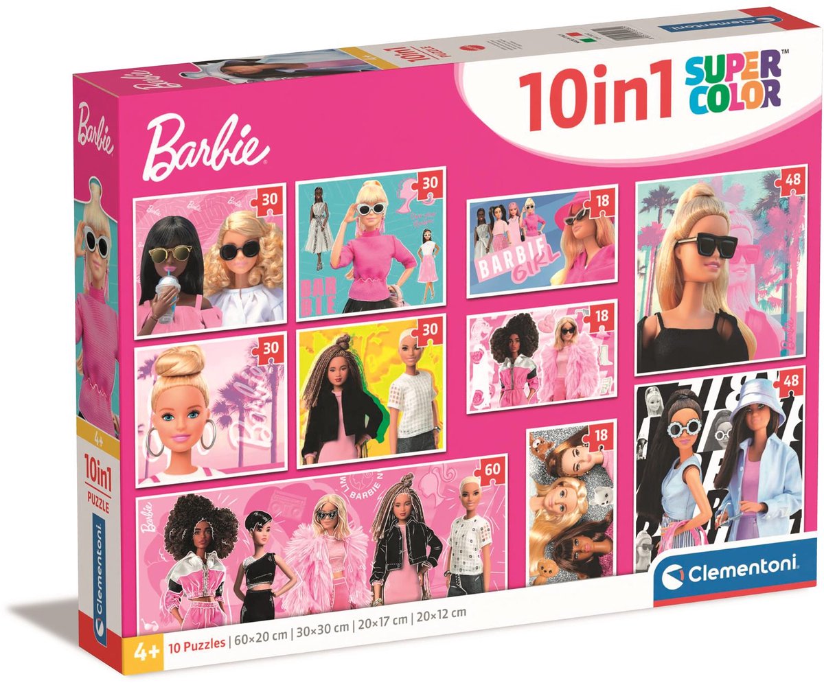 Clementoni Jigsaw Puzzle Super Color 10in1 Barbie