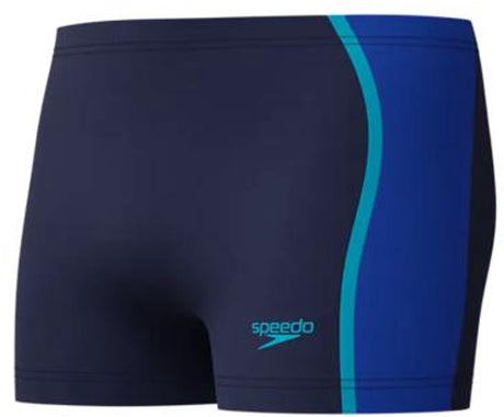 Speedo solid splice aquashort heren - strakke zwemshort heren - chloorbestendige zwemboxer heren - sportzwembroek heren met trekkoord - marine blauw - xl