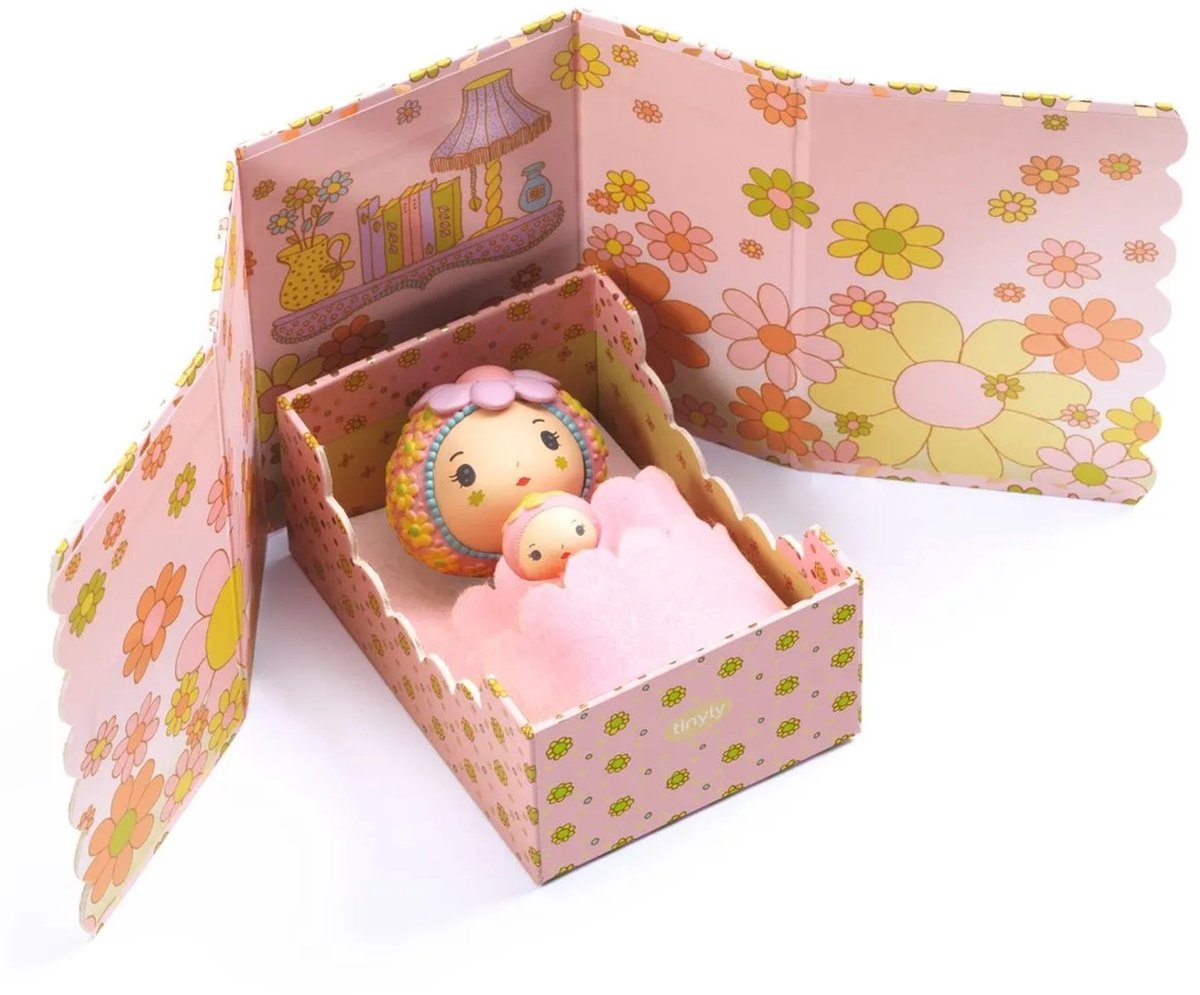 Djeco tinyly rose tinyroom - miniature soveværelseslegetøj.