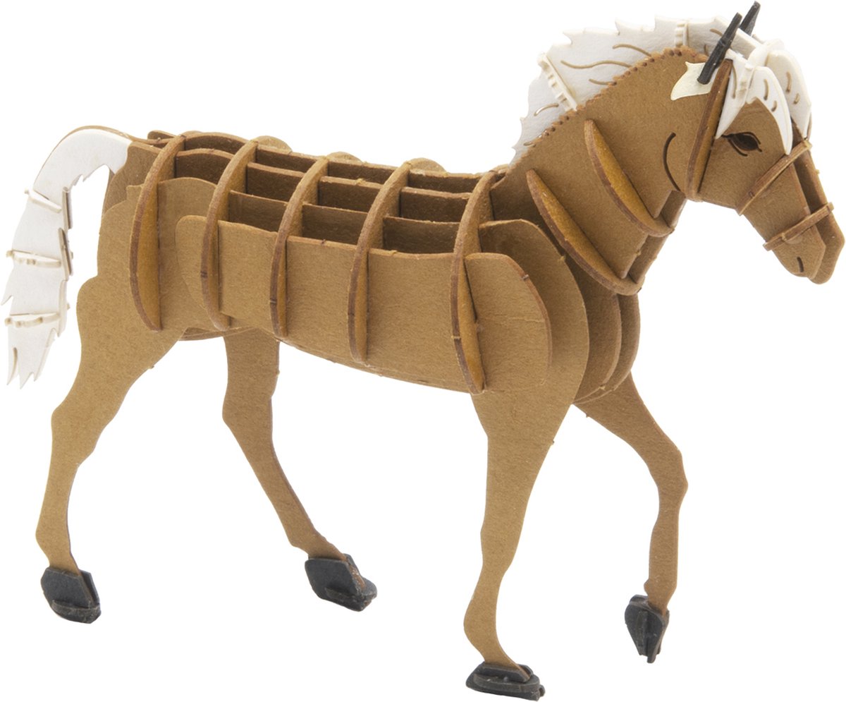 Fridolin 3D papirmodel - Haflinger hest.