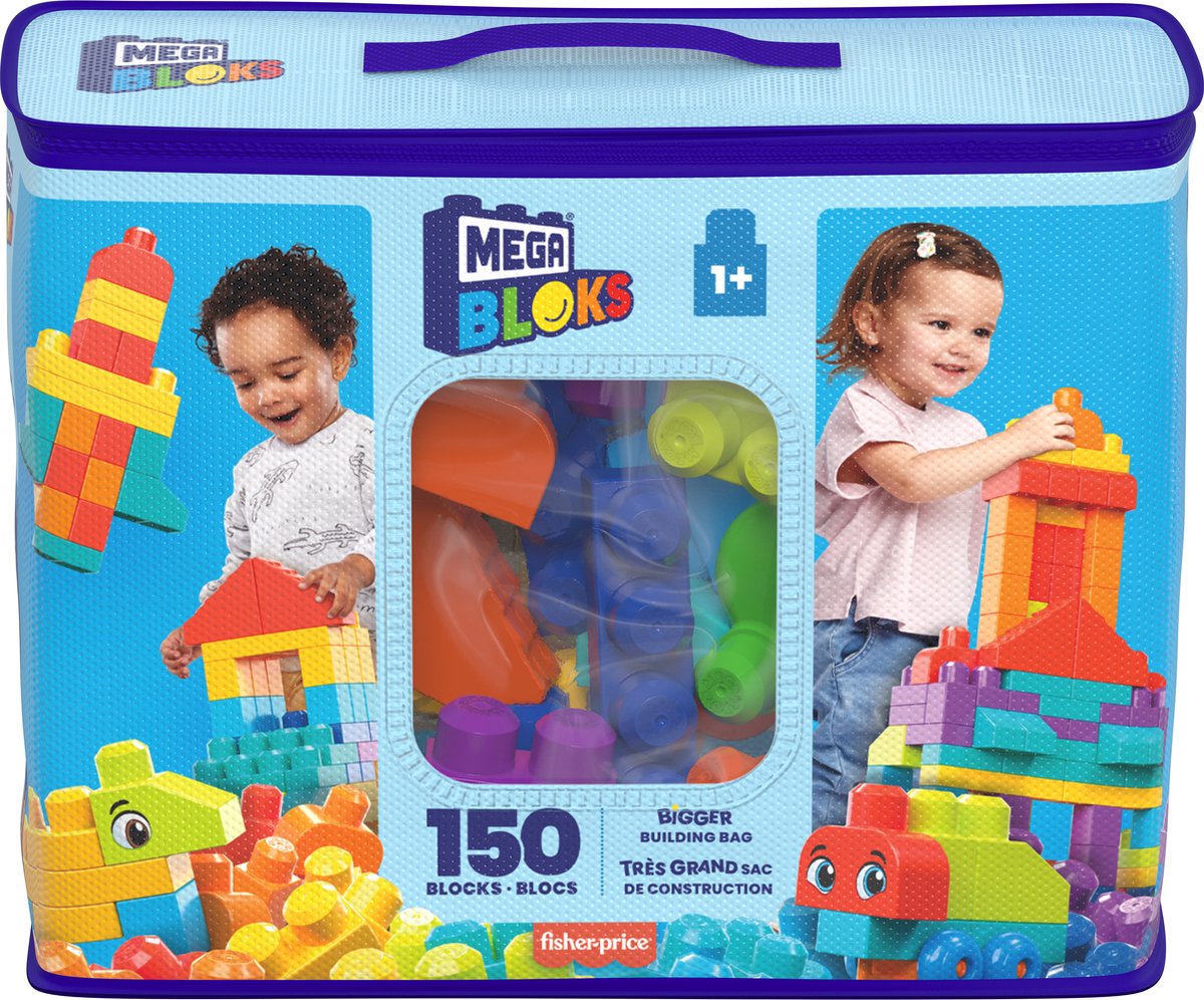 Mega Bloks byggetaske - 150 klodser legetøj i 1+ år - stimulerer fantasien