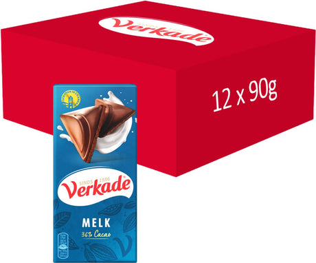 Verkade mælkechokoladebar (12x 90gr)