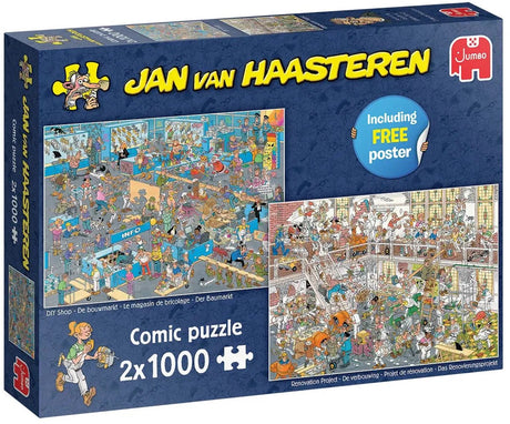 Jan van Haasteren - renoveringen af isenkræmmeren - 2x1000 brikker puslespil - puslespil