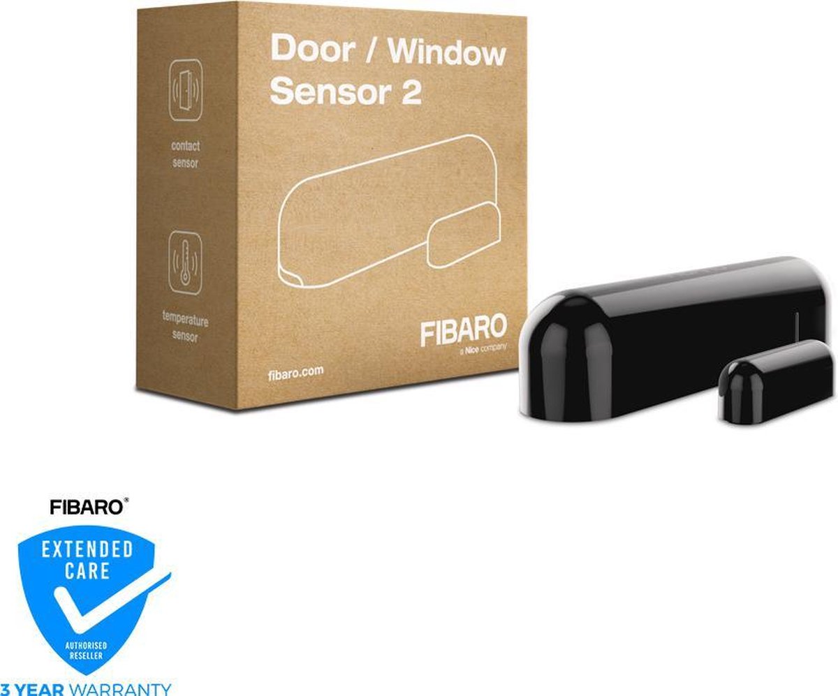 Fibaro dør-vindue sensor 2 - magnetisk kontakt sensor - sort
