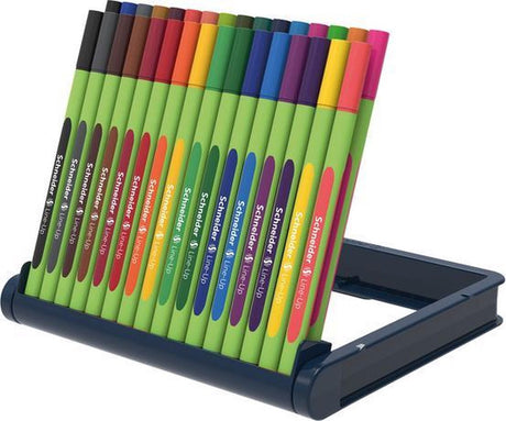 Schneider skriveredskaber schneider fineliner - line-up - linjebredde 0,4mm - assorteret 32 ​​styk inkl. 2x gratis line-up touch - s-191091
