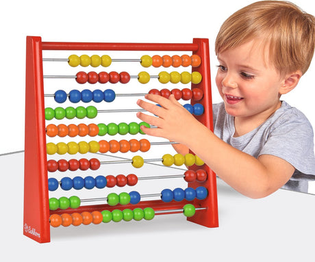 Eichhorn - mini abacus med 100 trækugler, 5,5x24x23cm birkekrydsfiner, fra 3 år
