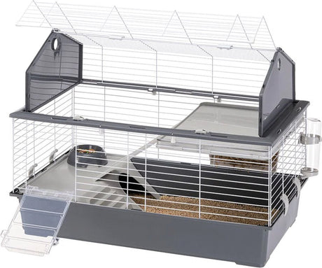Ferplast stald 100 - gnaverbur - grå - 96 x 57 x 73 cm