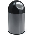 Push prullenbak v-part 31023448 staal zilver