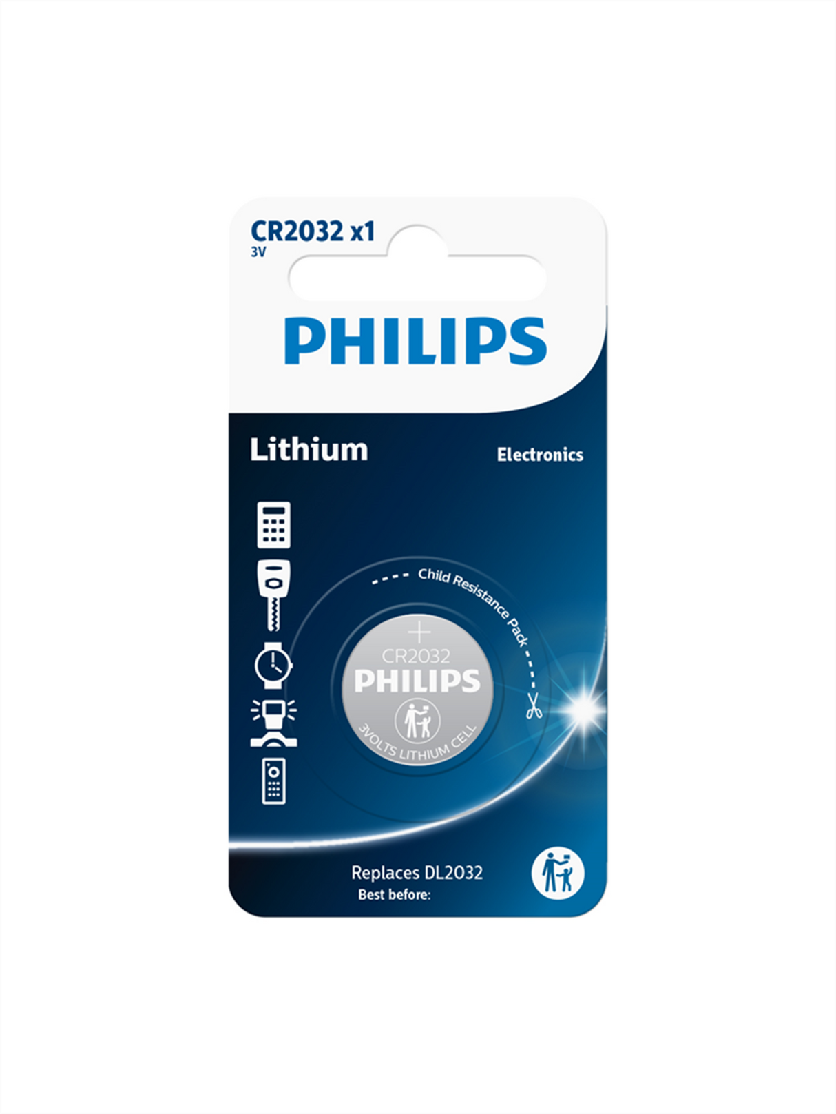 Varta philips lithium cr2032 3v batteri