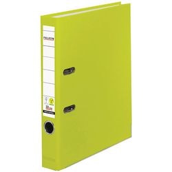 Ordner falken a4 50 mm pap, pp (polypropylen) neongrøn 2-ring 23001080f