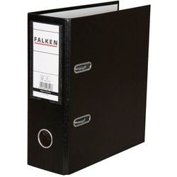 Ordner falken a5 80 mm pap, pp (polypropylen) liggende sort 11285616
