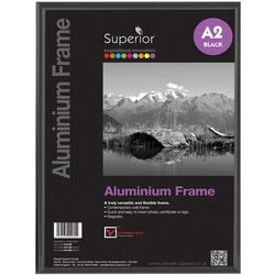 Seco fotolijst - a2 - 42 x 59.4cm - zwart geborsteld aluminium - 11mm frame - se-ala2-bk