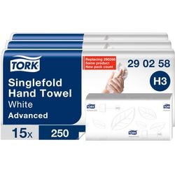 Tork håndklæder 290253 hvidt genbrugspapir