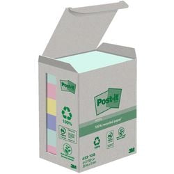 Post-it sedler genbrugt 38 x 51 pk 6 papfarve sortiment