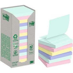 Sticky z-notes post-it pakke med 16 farvesortiment 100 ark pr. blok