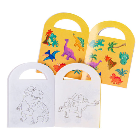 Duckiez malebog med dinosaur-klistermærker