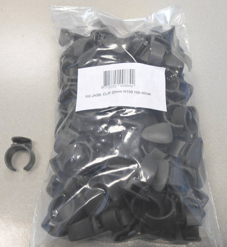 Hesling jakke bd hes clip 20mm grå pvc ds a 10