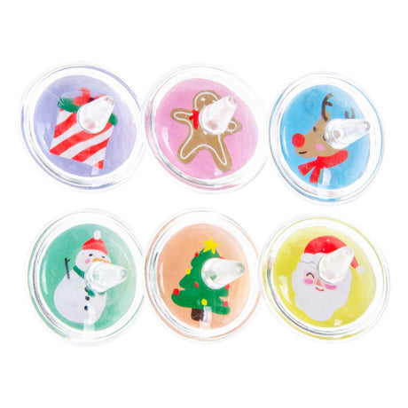 Duckiez snurretop Jul, sæt med 12 stk.