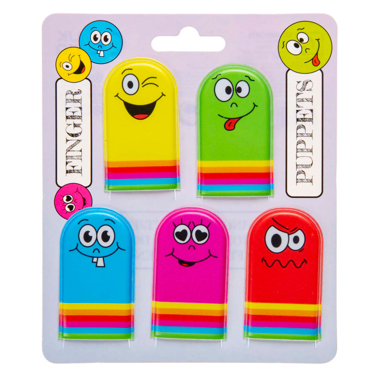 Duckiez fingerdukker ansigter, 5 stk.