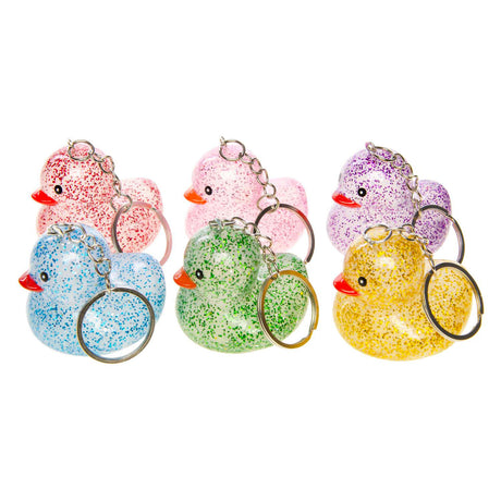 Duckiez sleutelhanger glitter eend