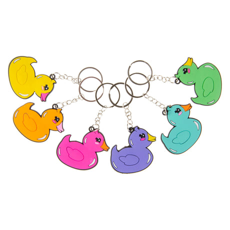 Duckiez sleutelhanger kleurrijke eendjes
