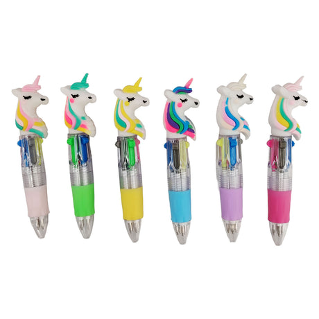 Duckiez multi-farve enhjørning pen - 6 farver