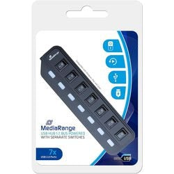 USB hub mediarange mrcs504 7 x USB 2.0 sort