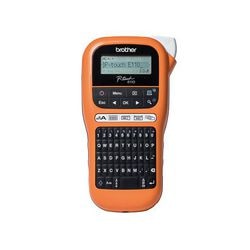 Etiketprinter brother pte110g1 orange, sort