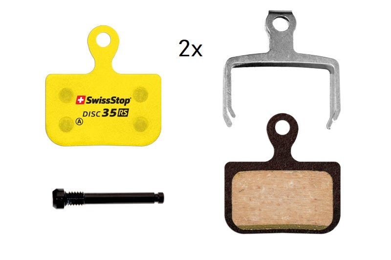 Sram swissstop bremseklods skivebremse par fair disc 35 rs 2x1 par