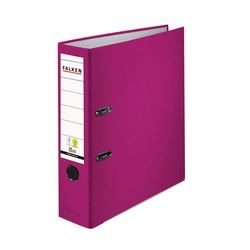 Ordner falken a4 80 mm pap, pp (polypropylen) lilla 2-ring 23001048000f