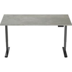 Sid-stå skrivebord euroseats økonomi grå, sort betonmetal