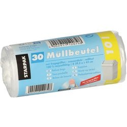 Papstar pedal skraldespandspose med håndtag 10 liter rulle á 30 stk <br>