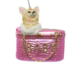 Decoris julepynt hund i pose 10x5,5cm